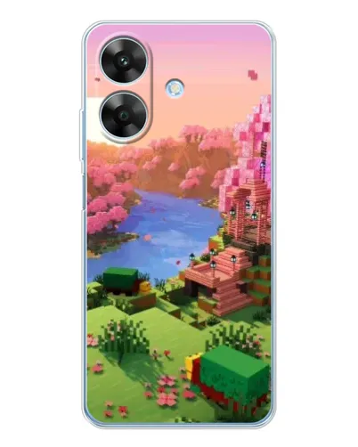 Чохол для Realme Note 70T з картинкою «Рожеве дерево Minecraft»