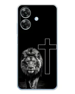 Чохол для Realme Note 70T з картинкою «Лев та Хрест»