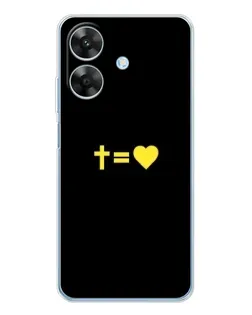 Чехол для Realme Note 70T с картинкой «Сердце и Крест»
