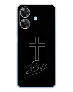 Чехол для Realme Note 70T с картинкой «Графический крест Jesus»
