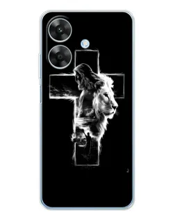 Чехол для Realme Note 70T с картинкой «Сияющий крест Jesus»