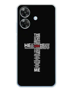 Чехол для Realme Note 70T с картинкой «Текстовый крест»