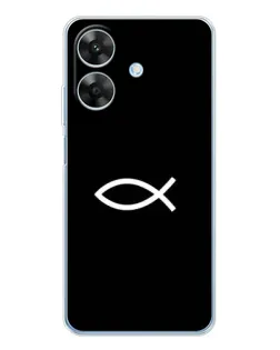 Чехол для Realme Note 70T с картинкой «Символ рыбы Jesus»