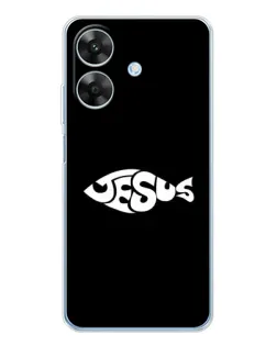 Чехол для Realme Note 70T с картинкой «Рыба Jesus»