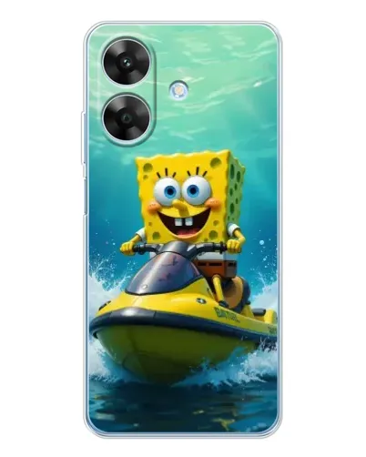 Чохол для Realme Note 70T з картинкою «Спанч Боб на гідроциклі»