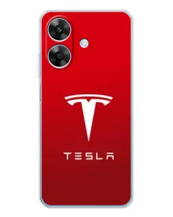Чехол для Realme Note 70T с картинкой «Tesla Red Classic»