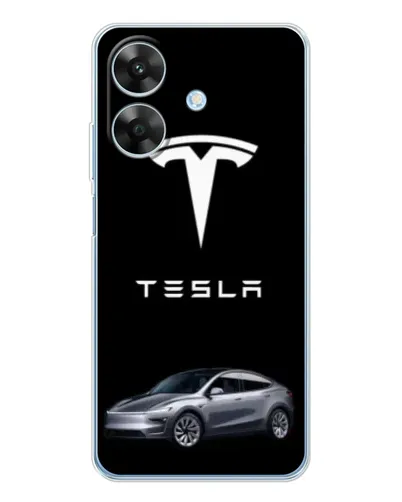 Чехол для Realme Note 70T с картинкой «Tesla Model Y»