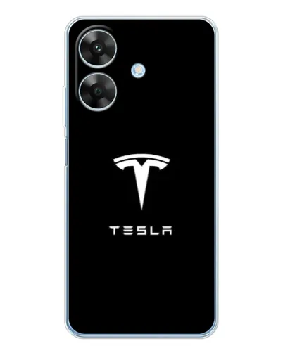 Чехол для Realme Note 70T с картинкой «Tesla White Logo»