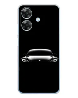 Чехол для Realme Note 70T с картинкой «Фары Tesla Night»