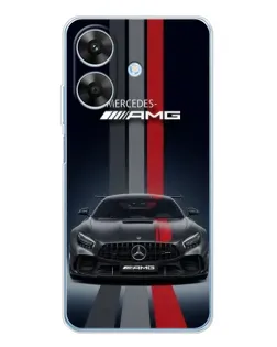 Чохол для Realme Note 70T з картинкою «Mercedes — білий карбон»