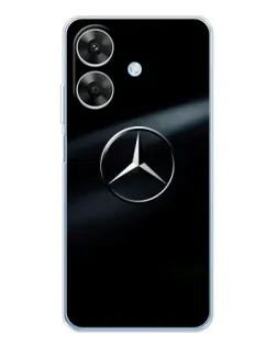 Чехол для Realme Note 70T с картинкой «Mercedes на металле»