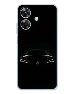 Чехол для Realme Note 70T с картинкой «Mercedes — силуэт авто»
