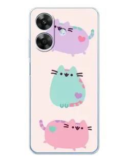 Чохол для Realme Note 70T з картинкою «Pusheen тріо» Чохол для Realme Note 70T з картинкою «Pusheen тріо»