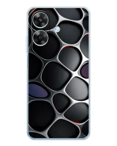 Чохол для Realme Note 70T з картинкою «Об'ємна темна решітка»