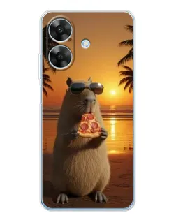 Чохол для Realme Note 70T з картинкою «Капібара з піцою» Чохол для Realme Note 70T з картинкою «Капібара з піцою»