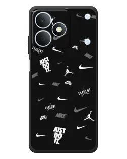Чохол для Realme Note 80 з картинкою «Nike Black Pattern»