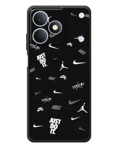 Чохол для Realme Note 80 з картинкою «Nike Black Pattern» Чохол для Realme Note 80 з картинкою «Nike Black Pattern»