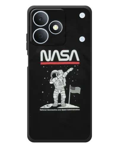 Чохол для Realme Note 80 з картинкою «NASA — крокуємо по Місяцю»