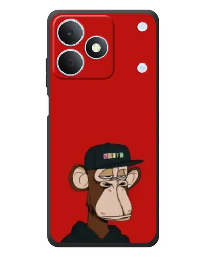 Чохол для Realme Note 80 з картинкою «Bored Ape — червоний фон»