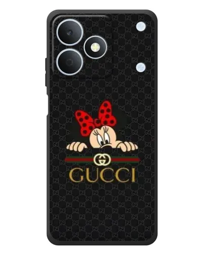 Чехол для Realme Note 80 с картинкой «Минни Маус Gucci — черный»