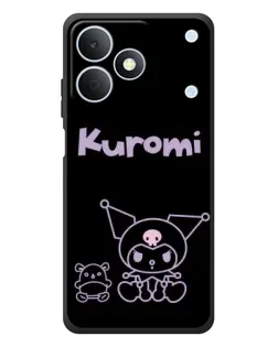 Чохол для Realme Note 80 з картинкою «Kuromi — чорний мінімалізм»
