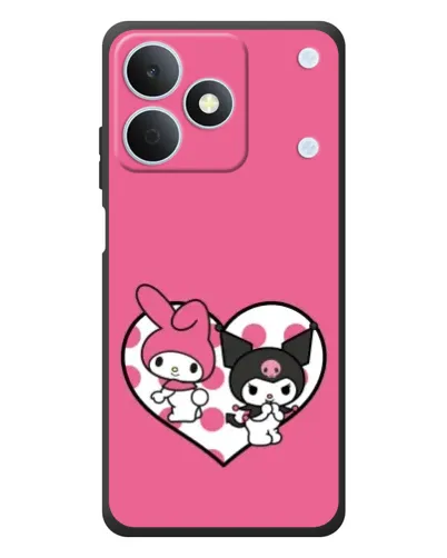 Чохол для Realme Note 80 з картинкою «Kuromi та My Melody»