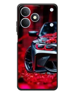 Чехол для Realme Note 80 с картинкой «Спортивная BMW и цветы»