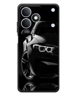 Чехол для Realme Note 80 с картинкой «Черная BMW — профиль»