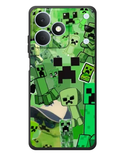 Чехол для Realme Note 80 с картинкой «Криперы Minecraft»