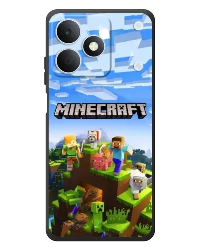 Чехол для Realme Note 80 с картинкой «Minecraft классический мир»