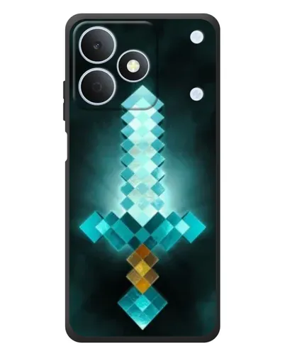 Чехол для Realme Note 80 с картинкой «Алмазный меч неон»