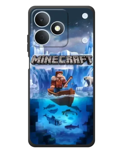 Чехол для Realme Note 80 с картинкой «Minecraft ледяной мир»