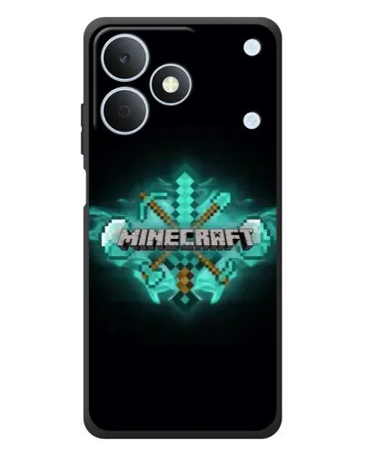 Чехол для Realme Note 80 с картинкой «Minecraft Diamond лого»