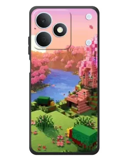 Чехол для Realme Note 80 с картинкой «Розовое дерево Minecraft»