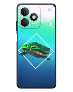 Чехол для Realme Note 80 с картинкой «Черепаха Minecraft»