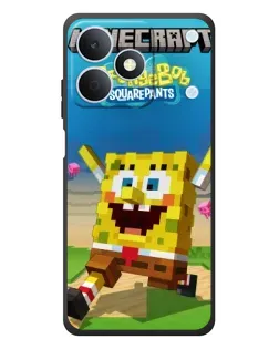 Чехол для Realme Note 80 с картинкой «Губка Боб Minecraft»