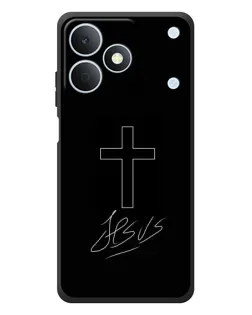 Чехол для Realme Note 80 с картинкой «Графический крест Jesus»