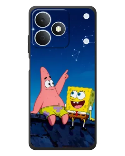 Чехол для Realme Note 80 с картинкой «Губка Боб и Патрик ночью»