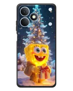 Чехол для Realme Note 80 с картинкой «Рождественский Спанч Боб»