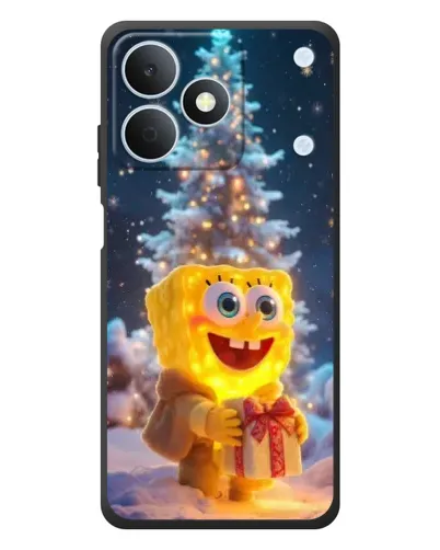 Чехол для Realme Note 80 с картинкой «Рождественский Спанч Боб»