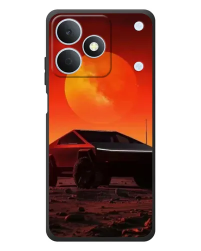 Чехол для Realme Note 80 с картинкой «Cybertruck на Марсе»