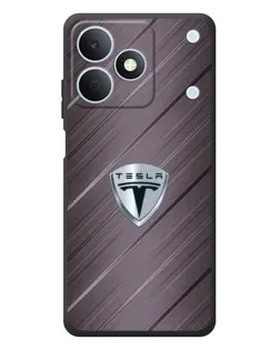 Чехол для Realme Note 80 с картинкой «Металлическая текстура Tesla»