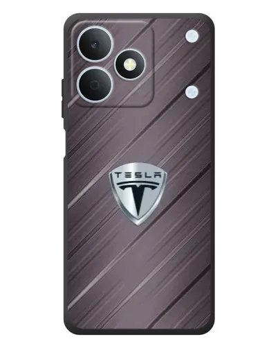 Чехол для Realme Note 80 с картинкой «Металлическая текстура Tesla»