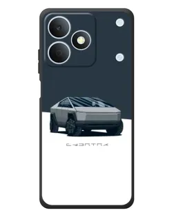 Чехол для Realme Note 80 с картинкой «Серебристый Cybertruck Tesla»