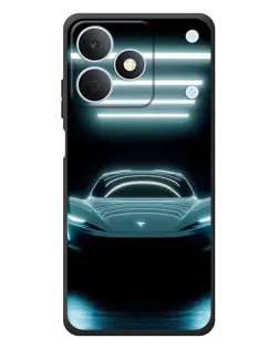 Чехол для Realme Note 80 с картинкой «Tesla в неоне»