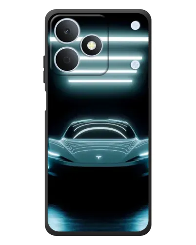 Чехол для Realme Note 80 с картинкой «Tesla в неоне»