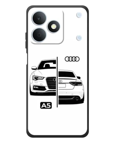 Чехол для Realme Note 80 с картинкой «Audi — контрастный дизайн»