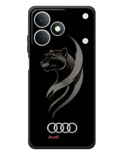 Чехол для Realme Note 80 с картинкой «Графика — пантера и Audi»