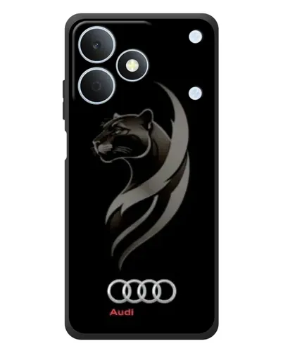 Чехол для Realme Note 80 с картинкой «Графика — пантера и Audi»