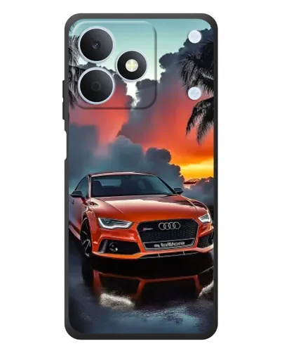 Чехол для Realme Note 80 с картинкой «Audi — закат»